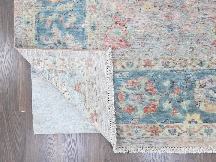 10'0" x 13'10" New Hand Knotted Pink Wool Rectangle Oriental Rug - MOA10210401