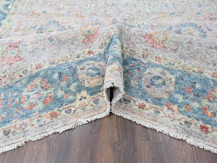 10'0" x 13'10" New Hand Knotted Pink Wool Rectangle Oriental Rug - MOA10210401