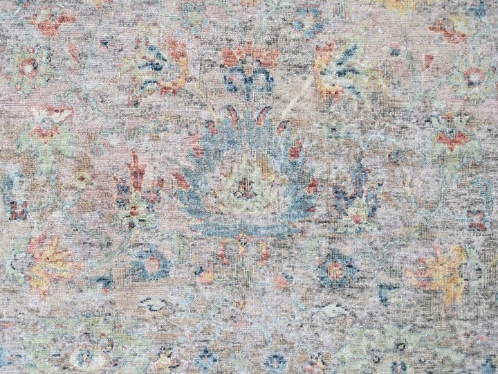 10'0" x 13'10" New Hand Knotted Pink Wool Rectangle Oriental Rug - MOA10210401