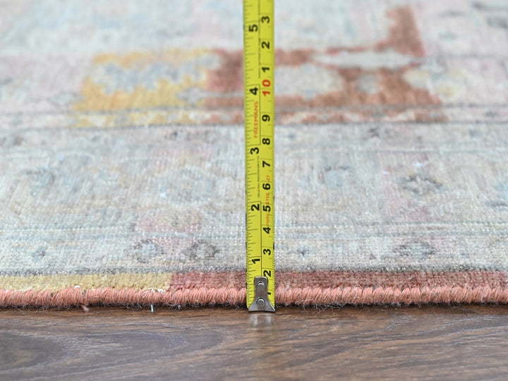 6'0" x 9'1" New Hand Knotted Ivory Wool Rectangle Oriental Rug - MOA10210402