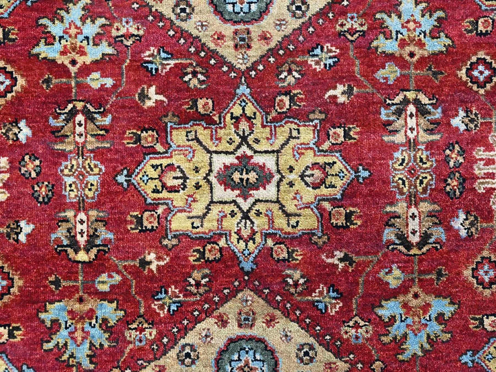 5'1" x 6'10" New Hand Knotted Red Wool Rectangle Oriental Rug - MOA10210405