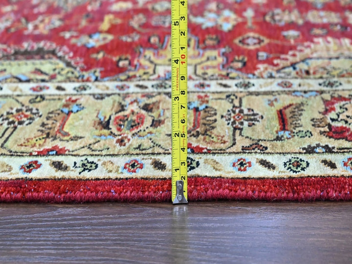 5'1" x 6'10" New Hand Knotted Red Wool Rectangle Oriental Rug - MOA10210405