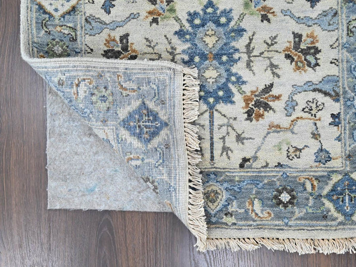 2'7" x 13'9" New Hand Knotted Grey Wool Runner Oriental Rug - MOA10210406