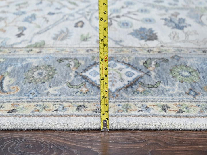 6'0" x 8'10" New Hand Knotted Grey Wool Rectangle Oriental Rug - MOA10210407