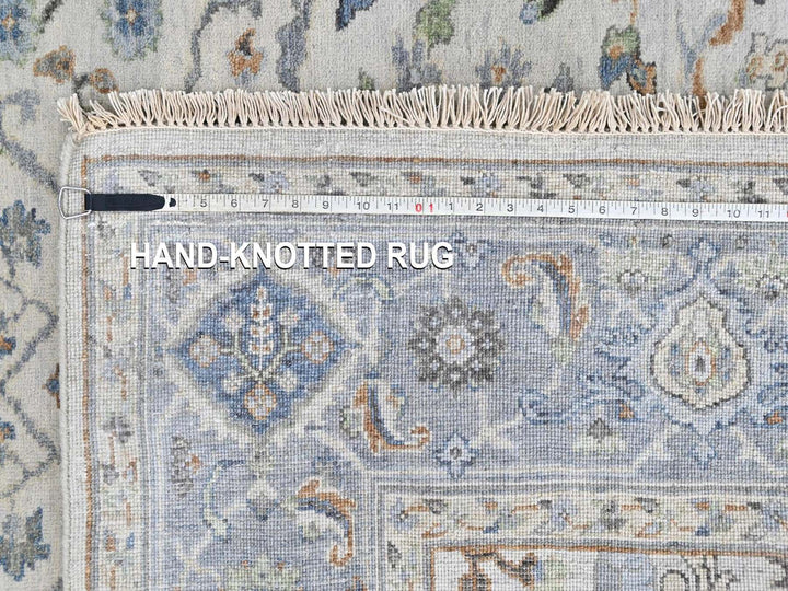 6'0" x 8'10" New Hand Knotted Grey Wool Rectangle Oriental Rug - MOA10210407