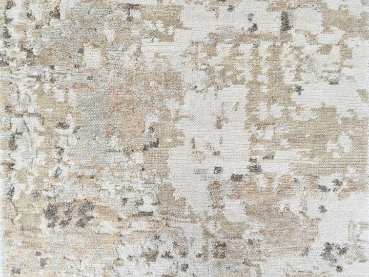 1'11" x 2'10" New Hand Knotted Green Wool & Silk Rectangle Oriental Rug - MOA10210412