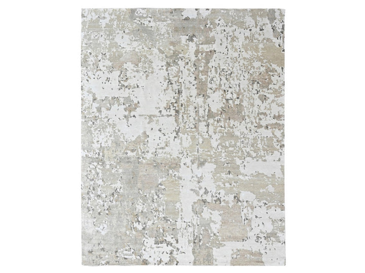 8'10" x 11'9" New Hand Knotted Green Wool & Silk Rectangle Oriental Rug - MOA10210413