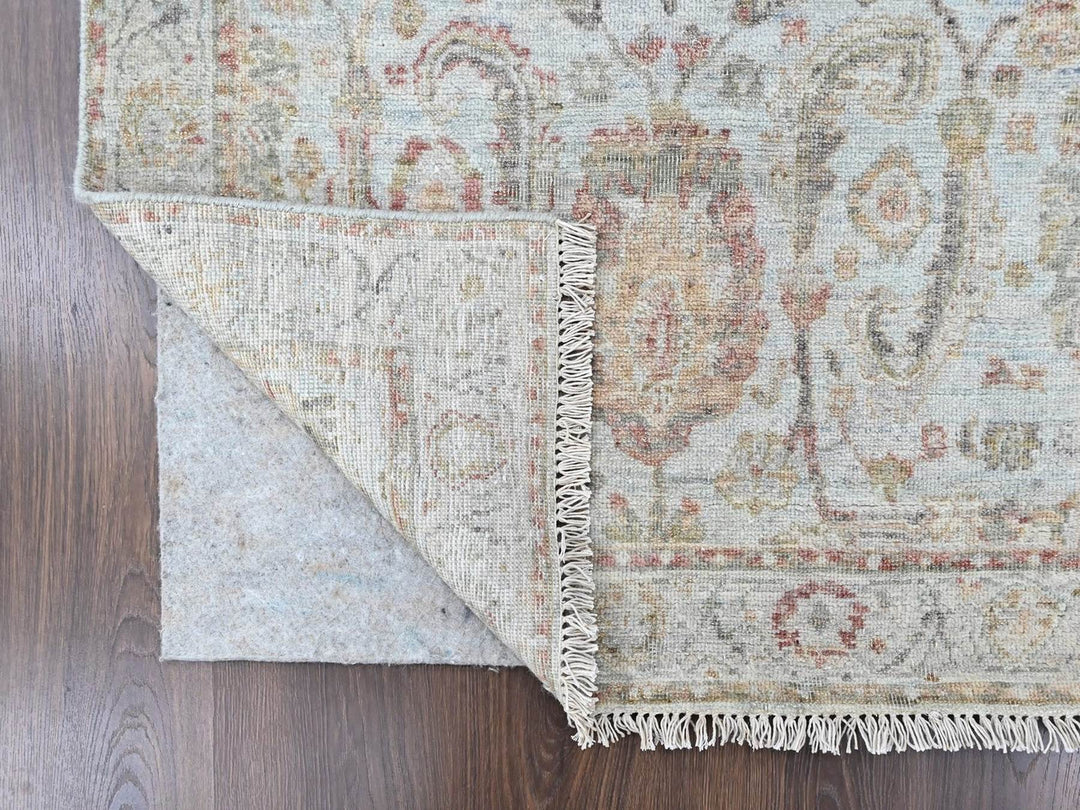 3'1" x 4'11" New Hand Knotted Grey Wool Rectangle Oriental Rug - MOA10210415