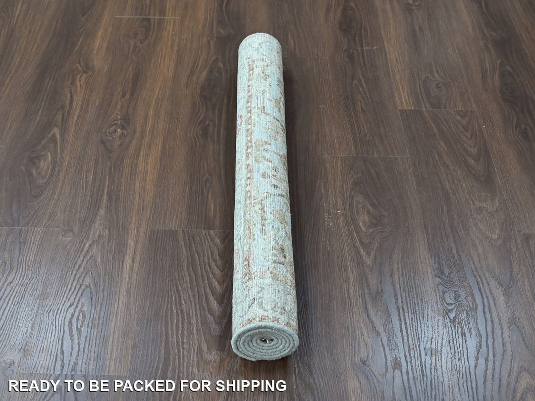 3'1" x 4'11" New Hand Knotted Grey Wool Rectangle Oriental Rug - MOA10210415