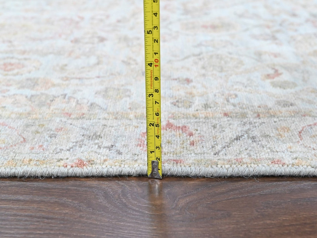 3'1" x 4'11" New Hand Knotted Grey Wool Rectangle Oriental Rug - MOA10210415