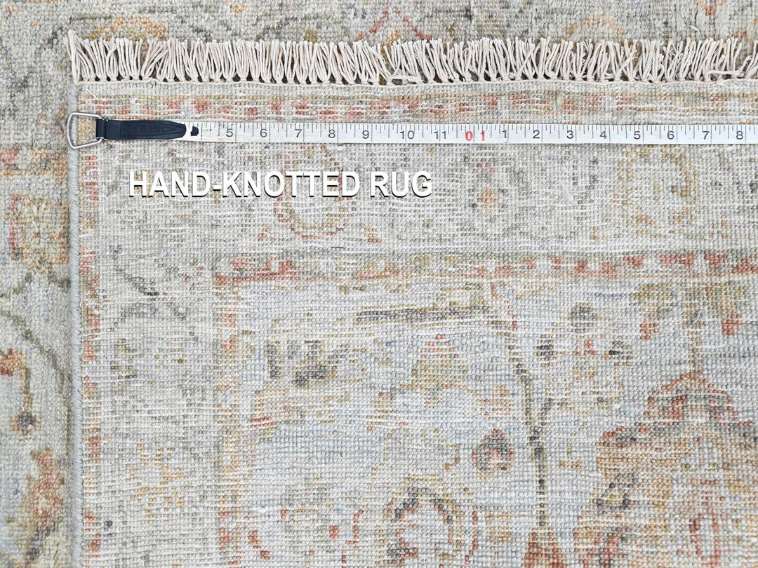 3'1" x 4'11" New Hand Knotted Grey Wool Rectangle Oriental Rug - MOA10210415