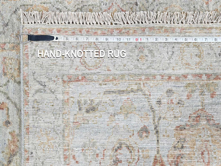 3'1" x 4'11" New Hand Knotted Grey Wool Rectangle Oriental Rug - MOA10210415