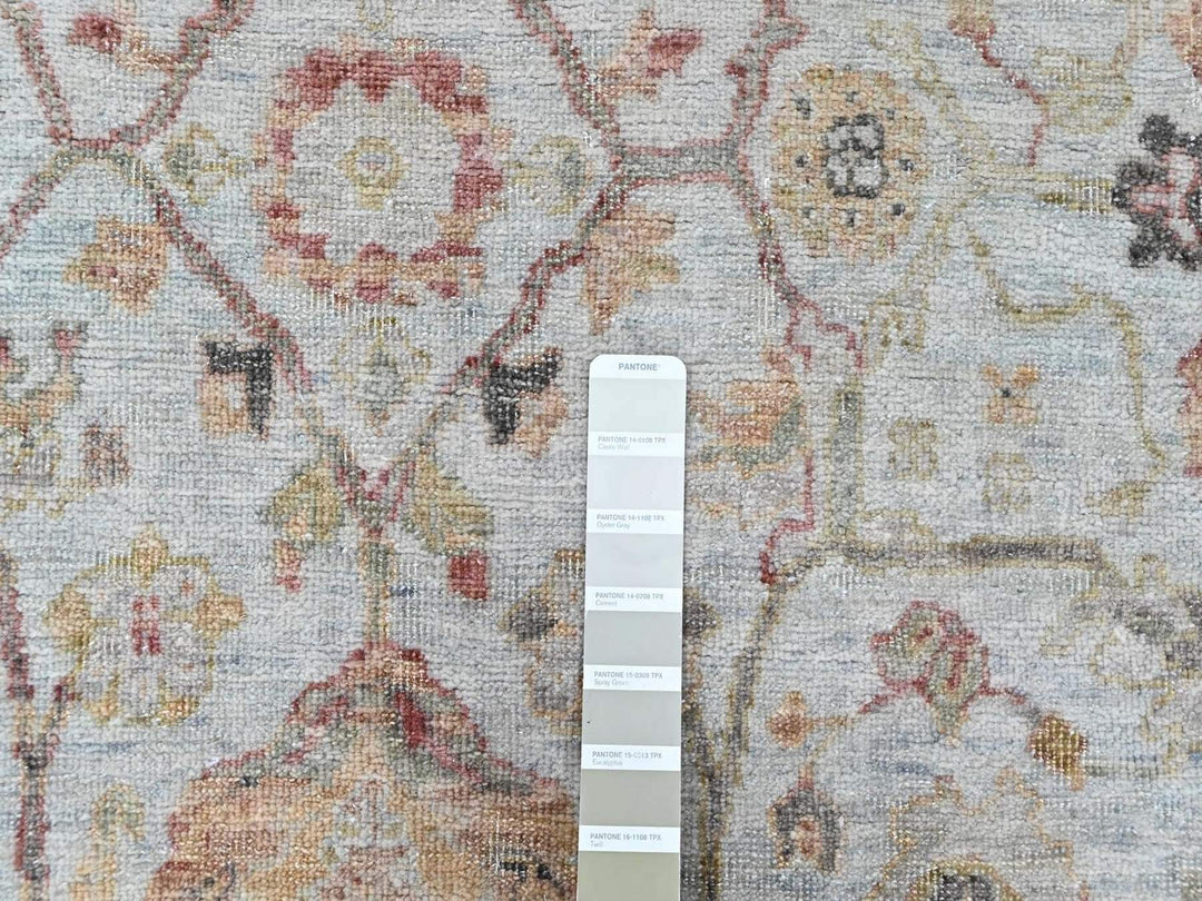 5'0" x 7'0" New Hand Knotted Grey Wool Rectangle Oriental Rug - MOA10210416