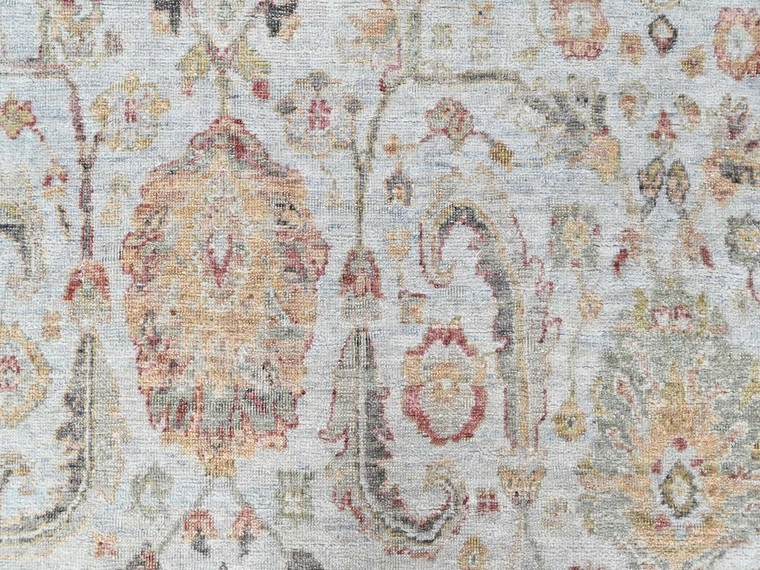 5'0" x 7'0" New Hand Knotted Grey Wool Rectangle Oriental Rug - MOA10210416