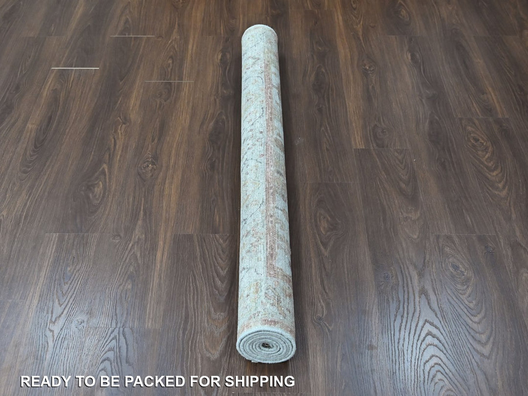 5'0" x 7'0" New Hand Knotted Grey Wool Rectangle Oriental Rug - MOA10210416