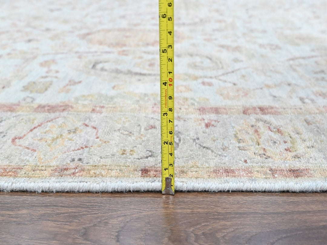 5'0" x 7'0" New Hand Knotted Grey Wool Rectangle Oriental Rug - MOA10210416