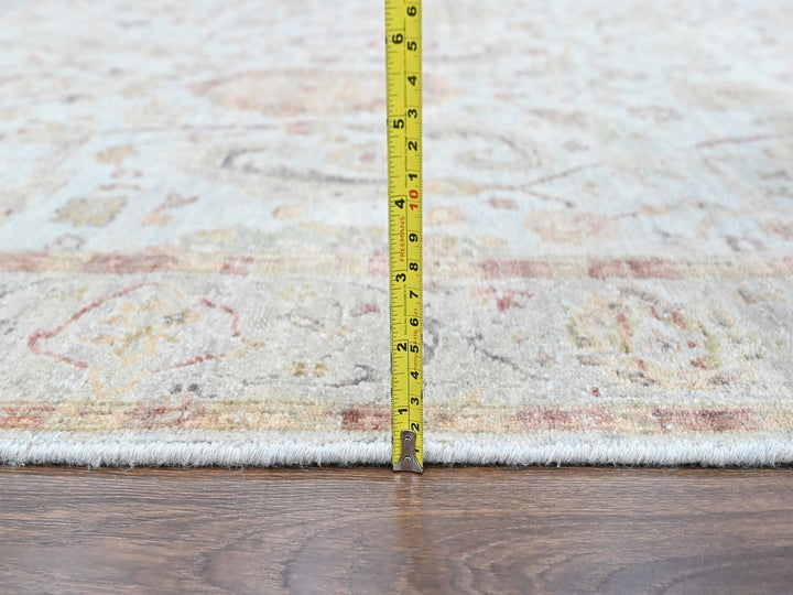 5'0" x 7'0" New Hand Knotted Grey Wool Rectangle Oriental Rug - MOA10210416