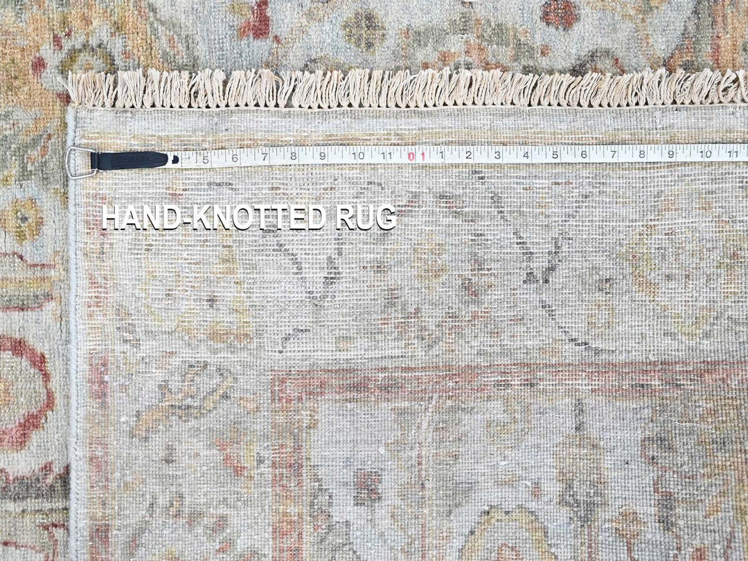 5'0" x 7'0" New Hand Knotted Grey Wool Rectangle Oriental Rug - MOA10210416