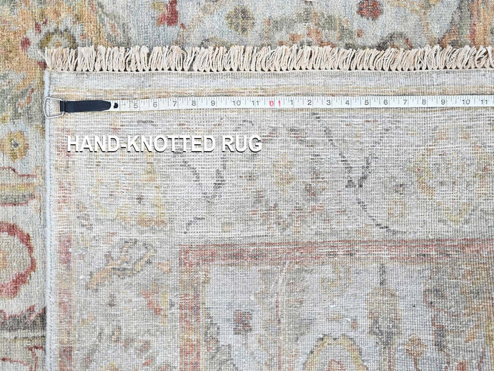 5'0" x 7'0" New Hand Knotted Grey Wool Rectangle Oriental Rug - MOA10210416