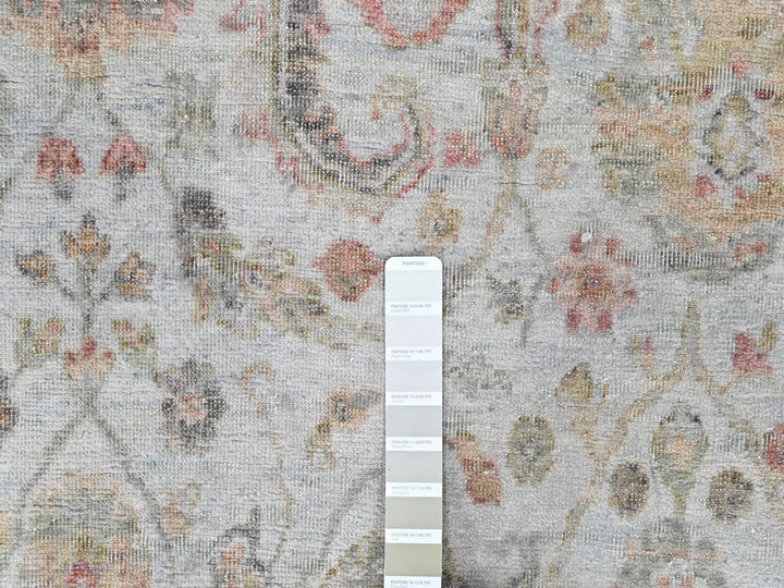 5'11" x 8'10" New Hand Knotted Grey Wool Rectangle Oriental Rug - MOA10210417