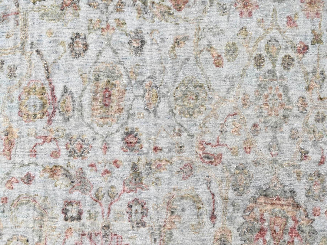 5'11" x 8'10" New Hand Knotted Grey Wool Rectangle Oriental Rug - MOA10210417