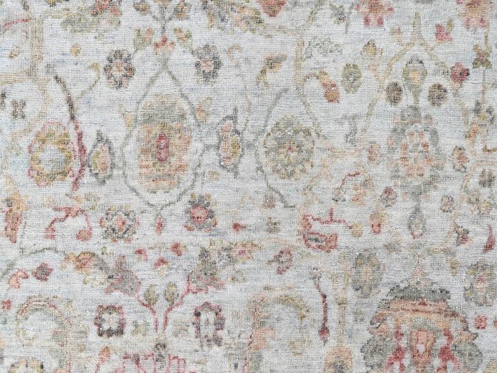 5'11" x 8'10" New Hand Knotted Grey Wool Rectangle Oriental Rug - MOA10210417