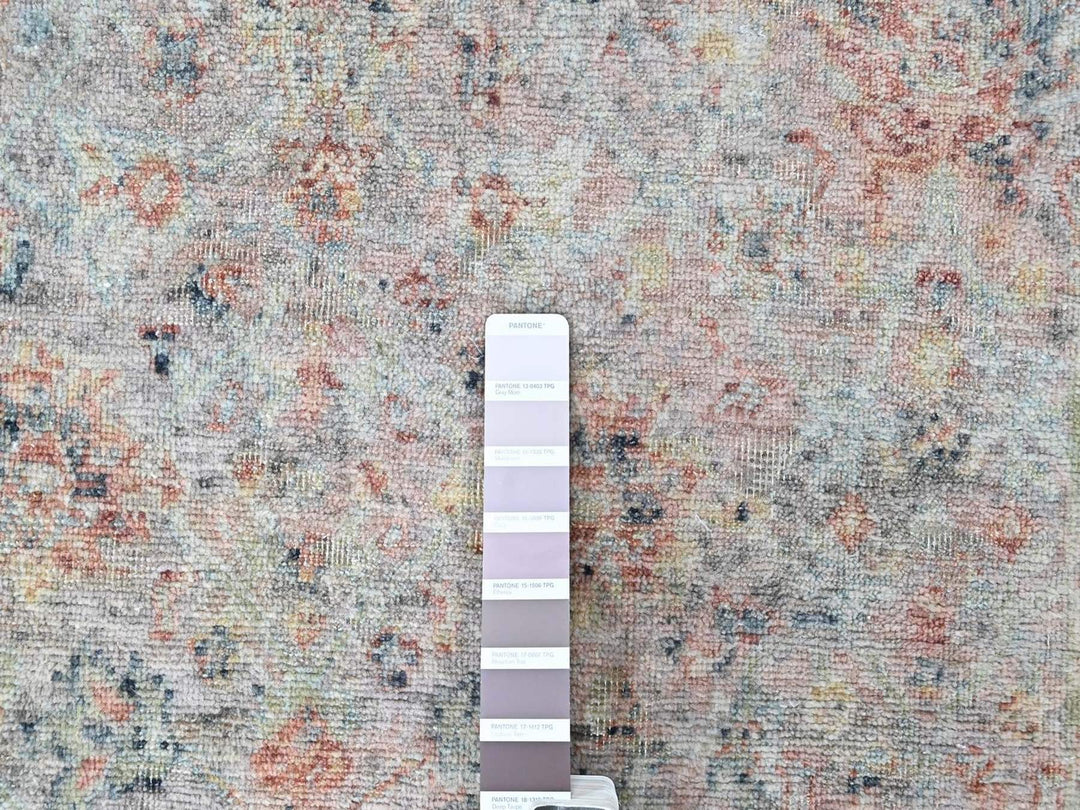 3'11" x 5'11" New Hand Knotted Pink Silk Rectangle Oriental Rug - MOA10210419