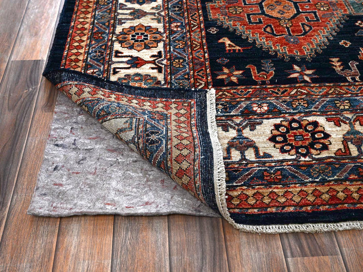 8'2" x 10'0" New Hand Knotted Blue Wool Rectangle Oriental Rug - MOA1021041