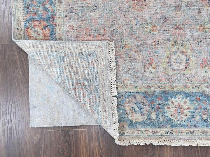 4'11" x 7'1" New Hand Knotted Pink Wool Rectangle Oriental Rug - MOA10210420