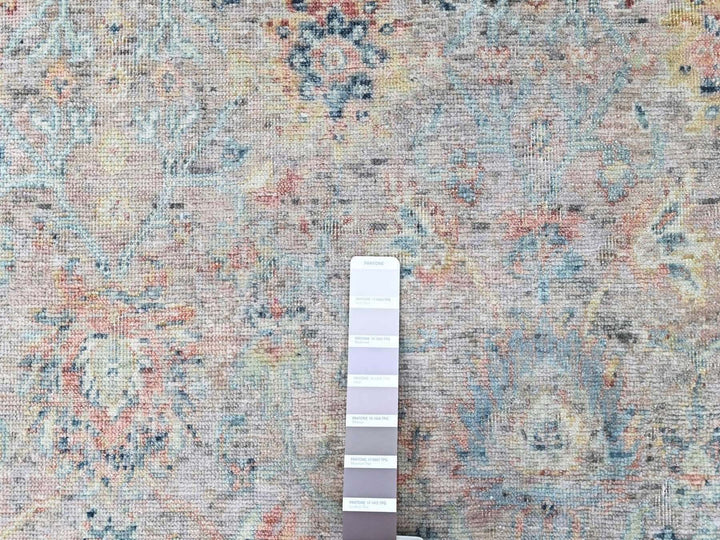 4'11" x 7'1" New Hand Knotted Pink Wool Rectangle Oriental Rug - MOA10210420