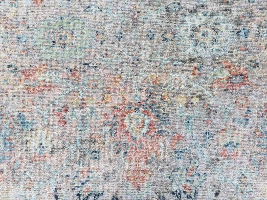 4'11" x 7'1" New Hand Knotted Pink Wool Rectangle Oriental Rug - MOA10210420