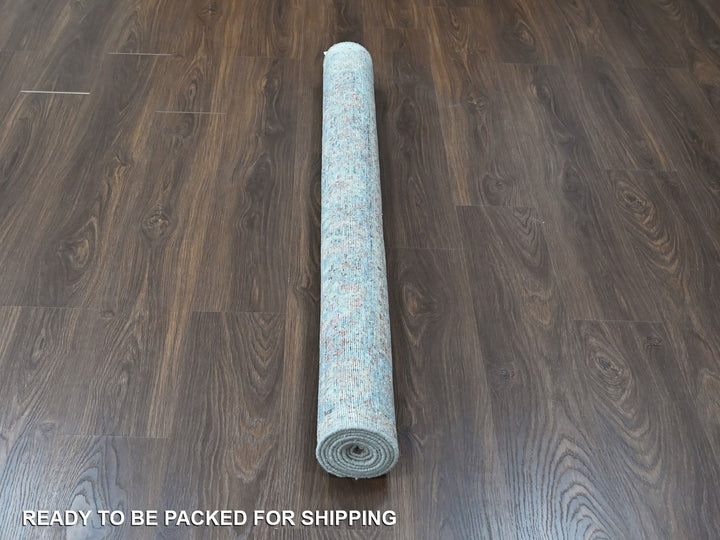 4'11" x 7'1" New Hand Knotted Pink Wool Rectangle Oriental Rug - MOA10210420