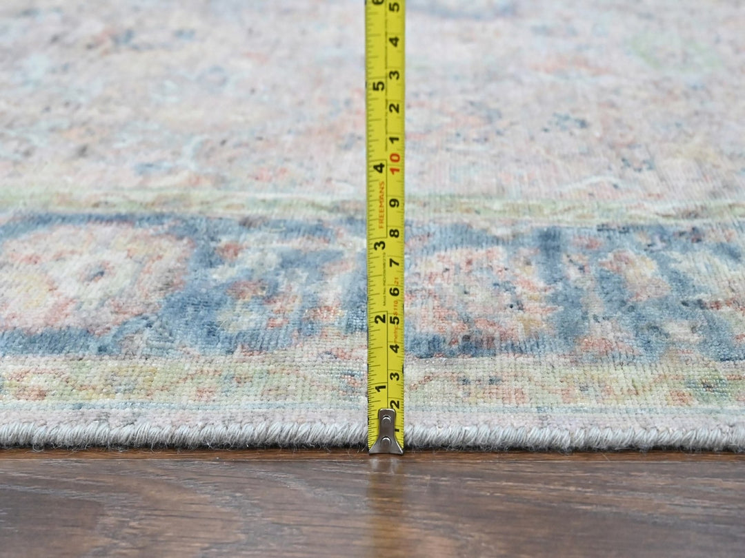 4'11" x 7'1" New Hand Knotted Pink Wool Rectangle Oriental Rug - MOA10210420