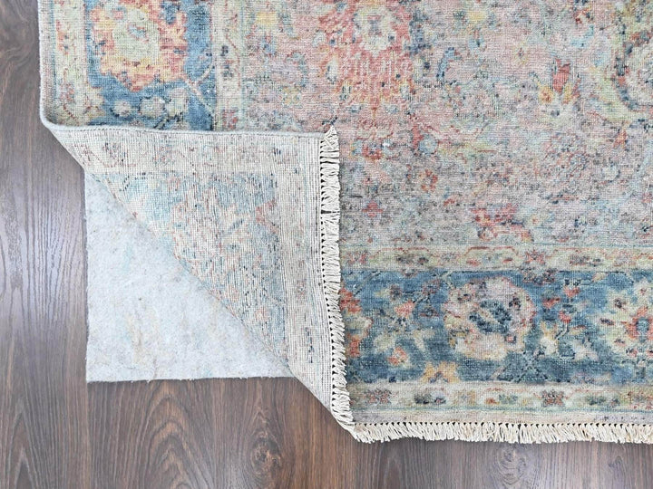 6'0" x 8'10" New Hand Knotted Pink Wool Rectangle Oriental Rug - MOA10210421