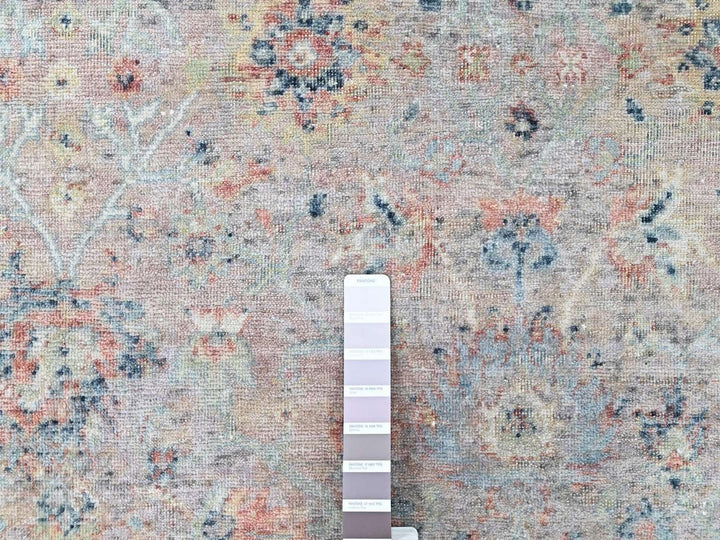 6'0" x 8'10" New Hand Knotted Pink Wool Rectangle Oriental Rug - MOA10210421