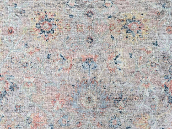 6'0" x 8'10" New Hand Knotted Pink Wool Rectangle Oriental Rug - MOA10210421