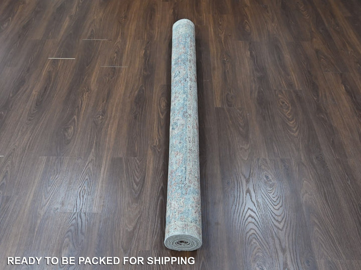 6'0" x 8'10" New Hand Knotted Pink Wool Rectangle Oriental Rug - MOA10210421