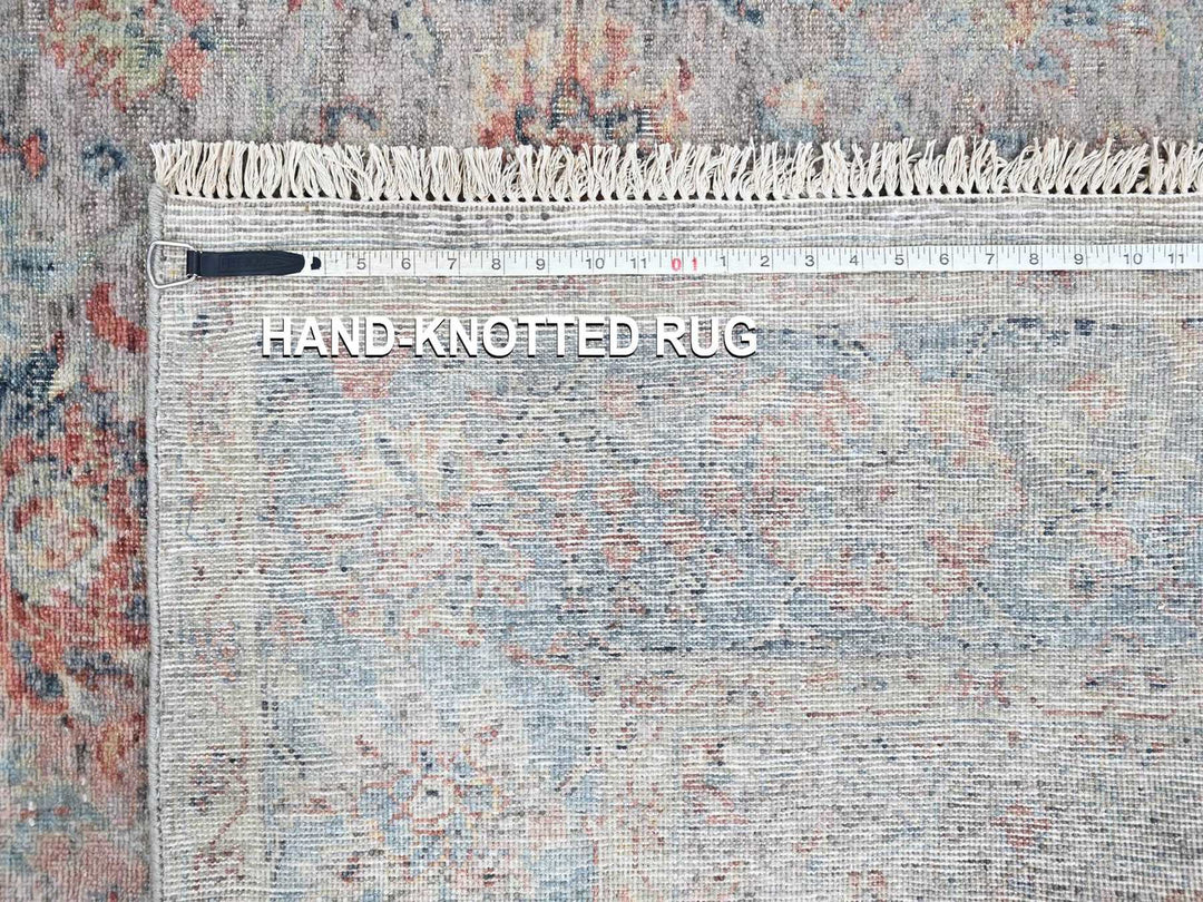 6'0" x 8'10" New Hand Knotted Pink Wool Rectangle Oriental Rug - MOA10210421