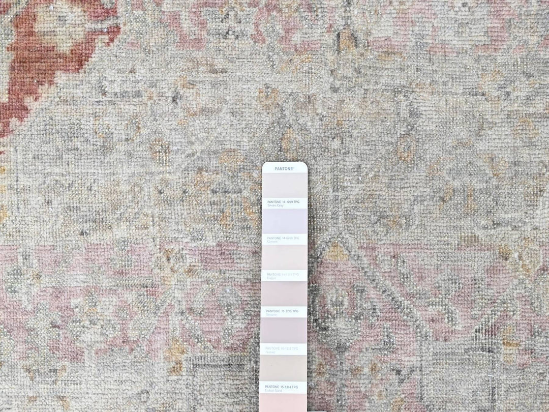 4'11" x 7'1" New Hand Knotted Ivory Wool Rectangle Oriental Rug - MOA10210422