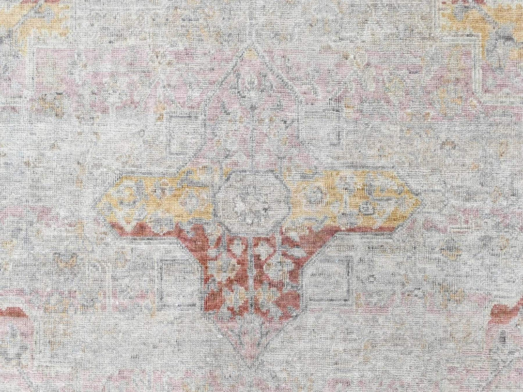 4'11" x 7'1" New Hand Knotted Ivory Wool Rectangle Oriental Rug - MOA10210422