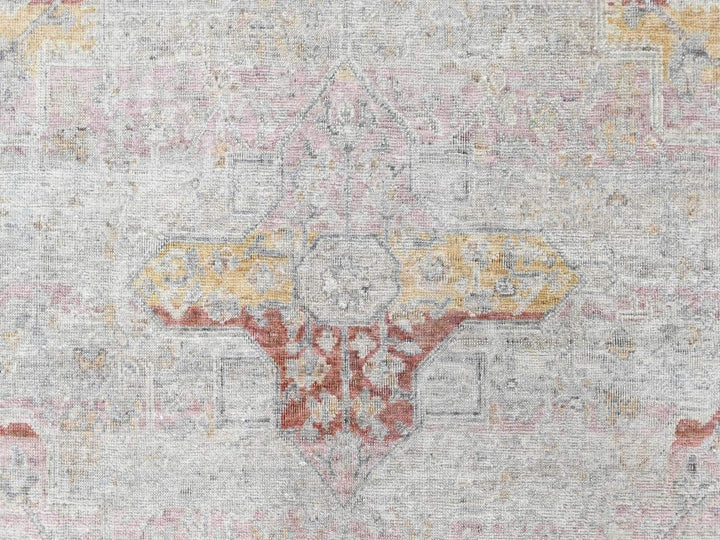 4'11" x 7'1" New Hand Knotted Ivory Wool Rectangle Oriental Rug - MOA10210422