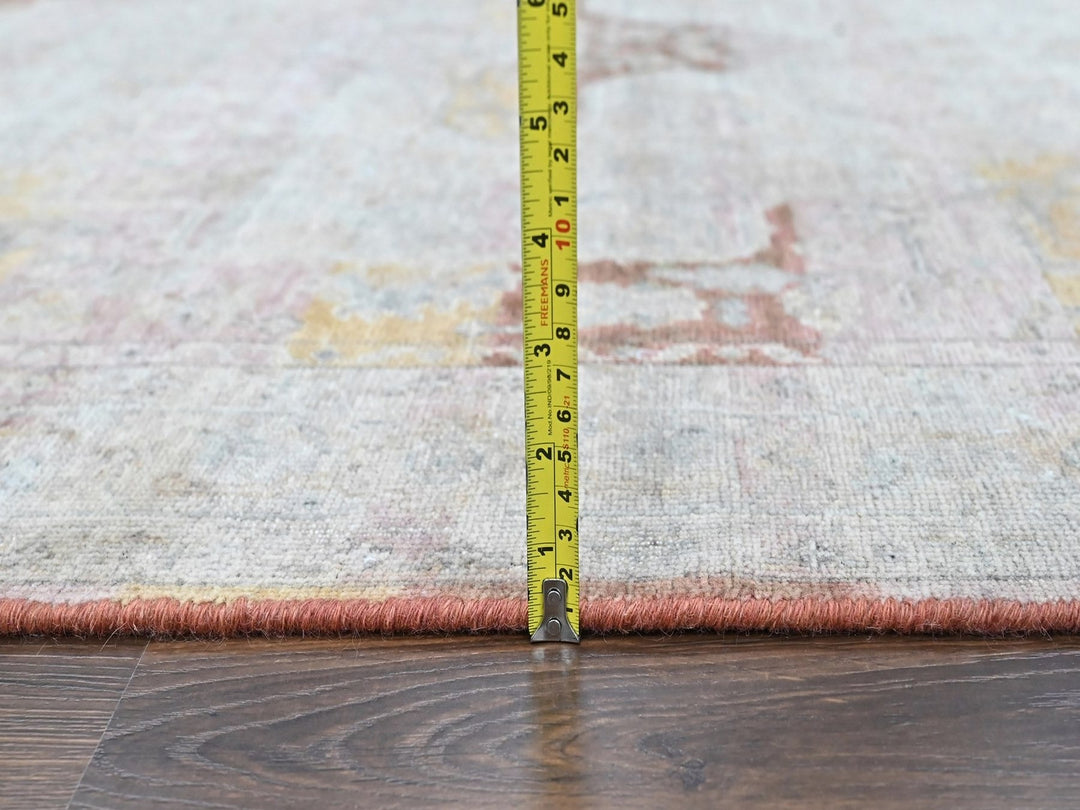 4'11" x 7'1" New Hand Knotted Ivory Wool Rectangle Oriental Rug - MOA10210422