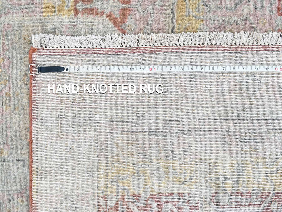 4'11" x 7'1" New Hand Knotted Ivory Wool Rectangle Oriental Rug - MOA10210422
