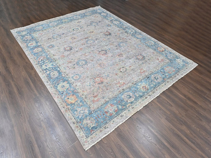 12'0" x 14'9" New Hand Knotted Pink Wool Rectangle Oriental Rug - MOA10210424