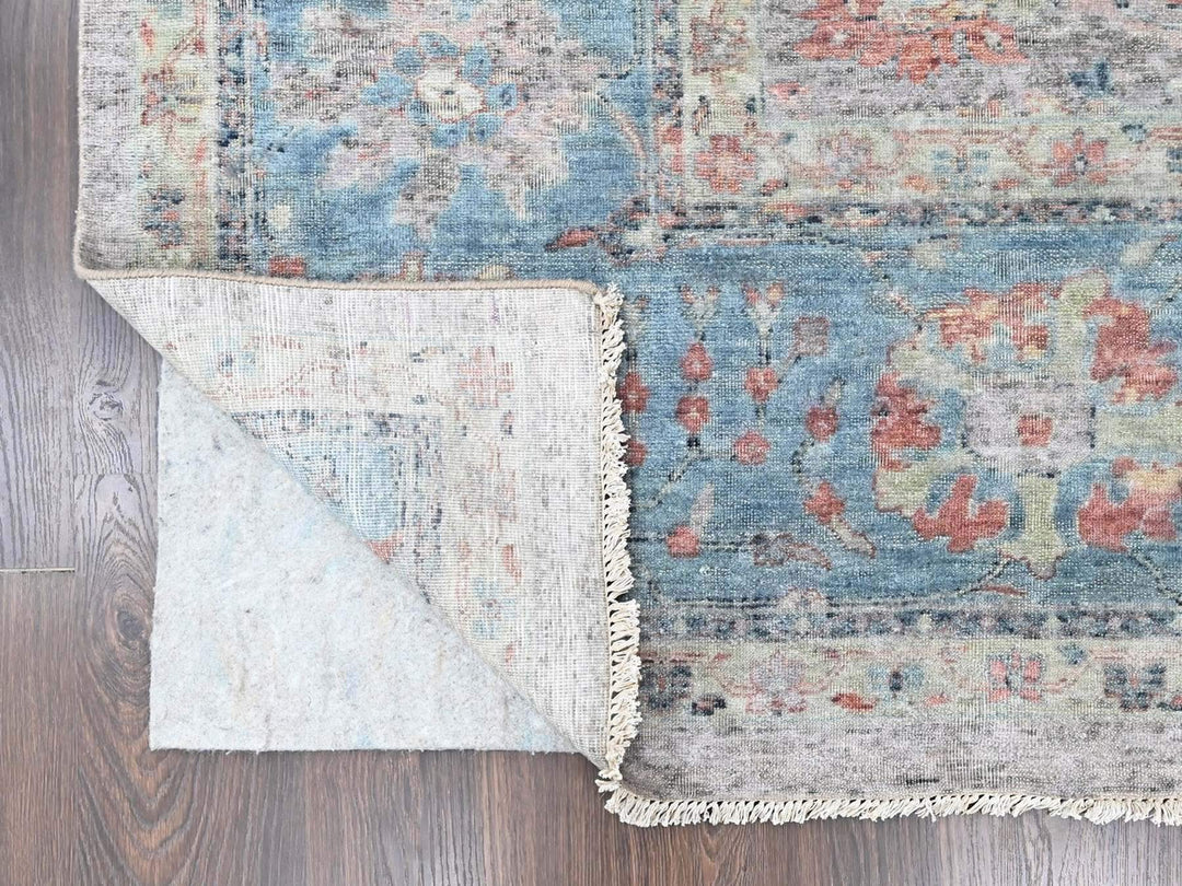 12'0" x 14'9" New Hand Knotted Pink Wool Rectangle Oriental Rug - MOA10210424