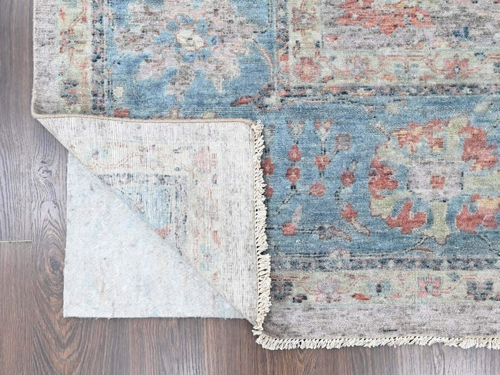 12'0" x 14'9" New Hand Knotted Pink Wool Rectangle Oriental Rug - MOA10210424