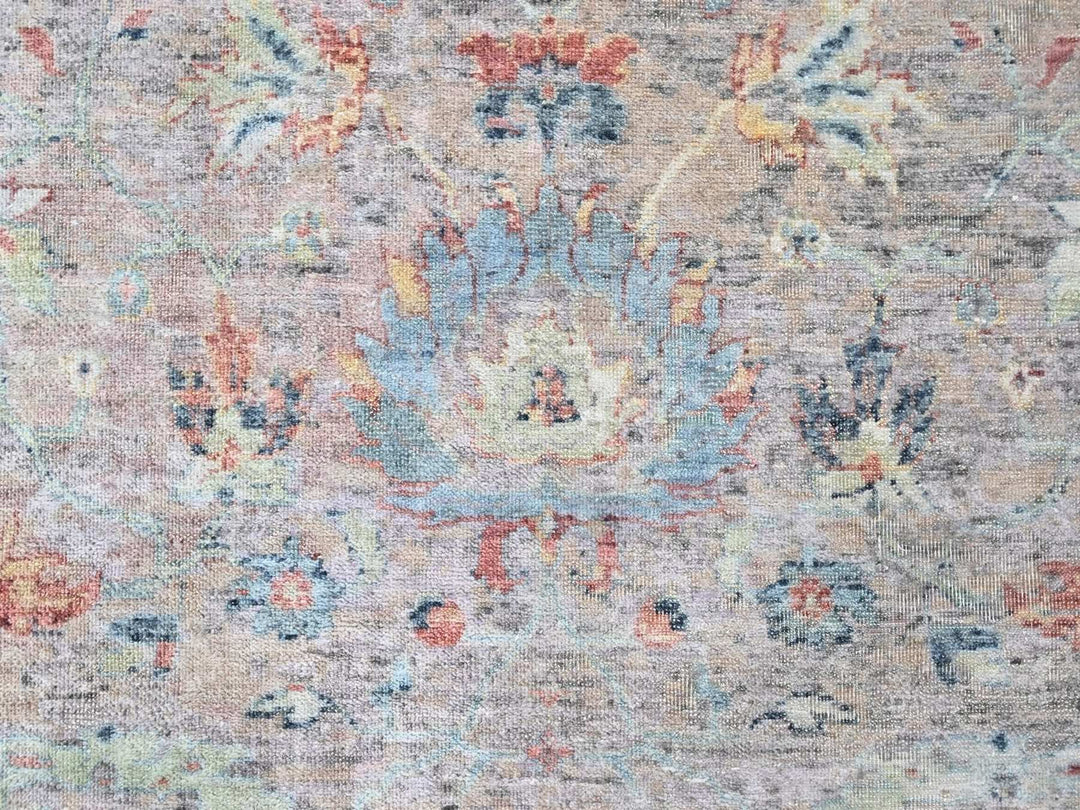 12'0" x 14'9" New Hand Knotted Pink Wool Rectangle Oriental Rug - MOA10210424