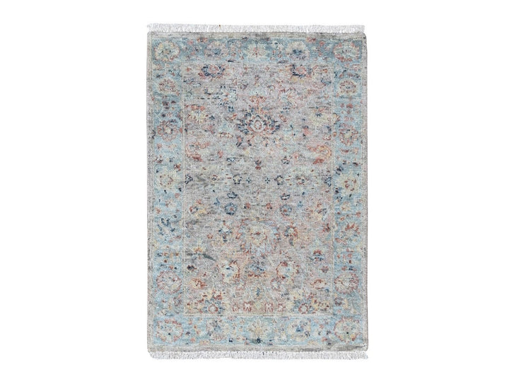 2'0" x 3'0" New Hand Knotted Pink Wool Rectangle Oriental Rug - MOA10210425