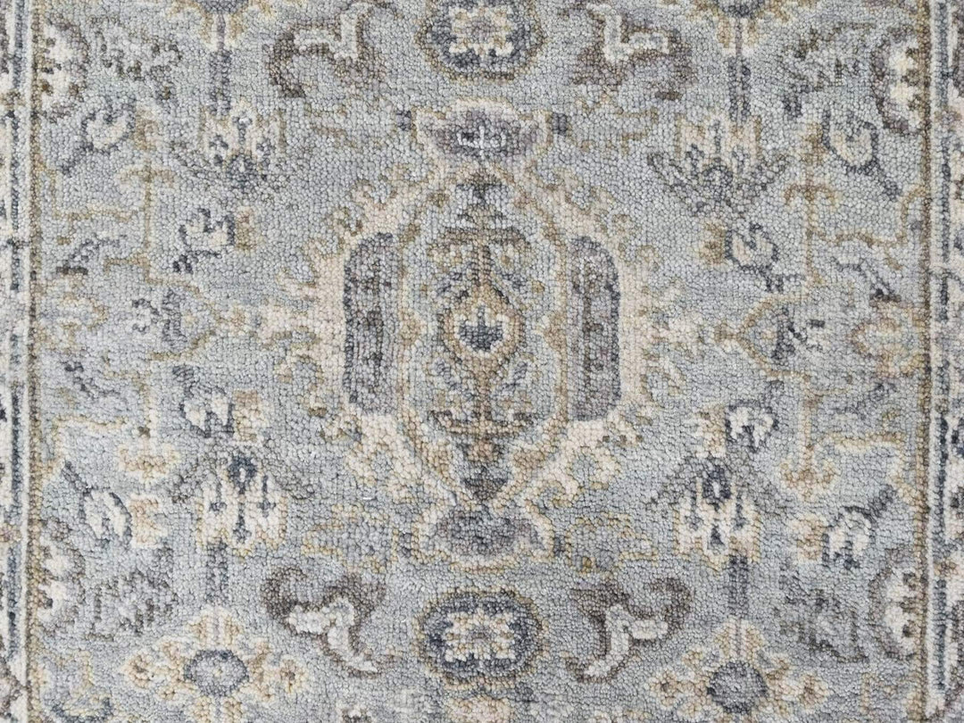 1'11" x 2'11" New Hand Knotted Green Wool Rectangle Oriental Rug - MOA10210429