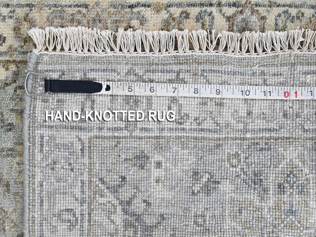 1'11" x 2'11" New Hand Knotted Green Wool Rectangle Oriental Rug - MOA10210429